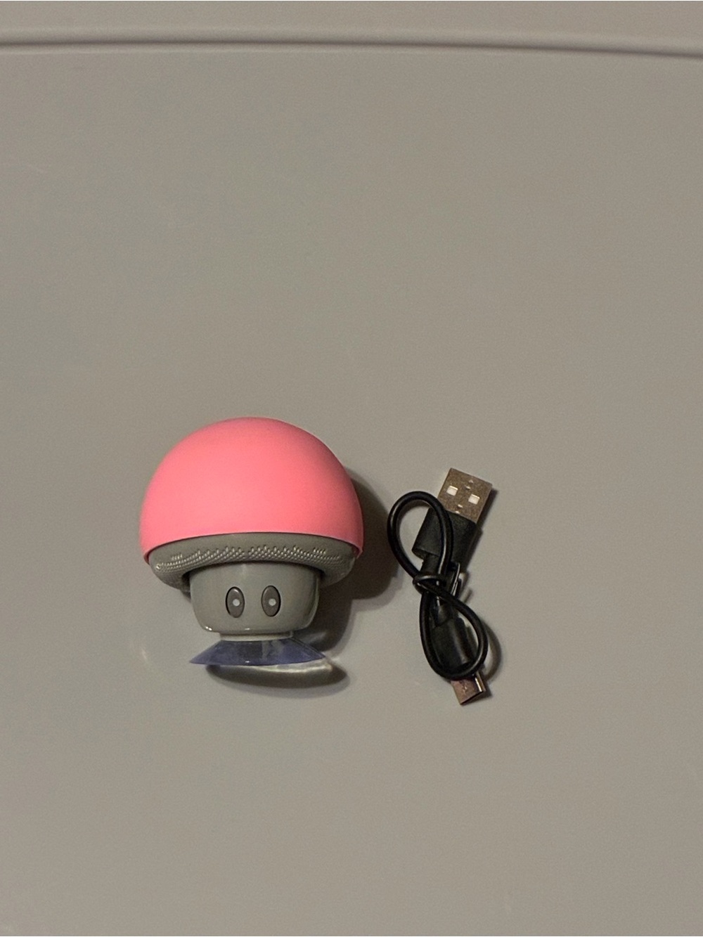 New Open Box Pink Mushroom LED Speaker with USB Cable
